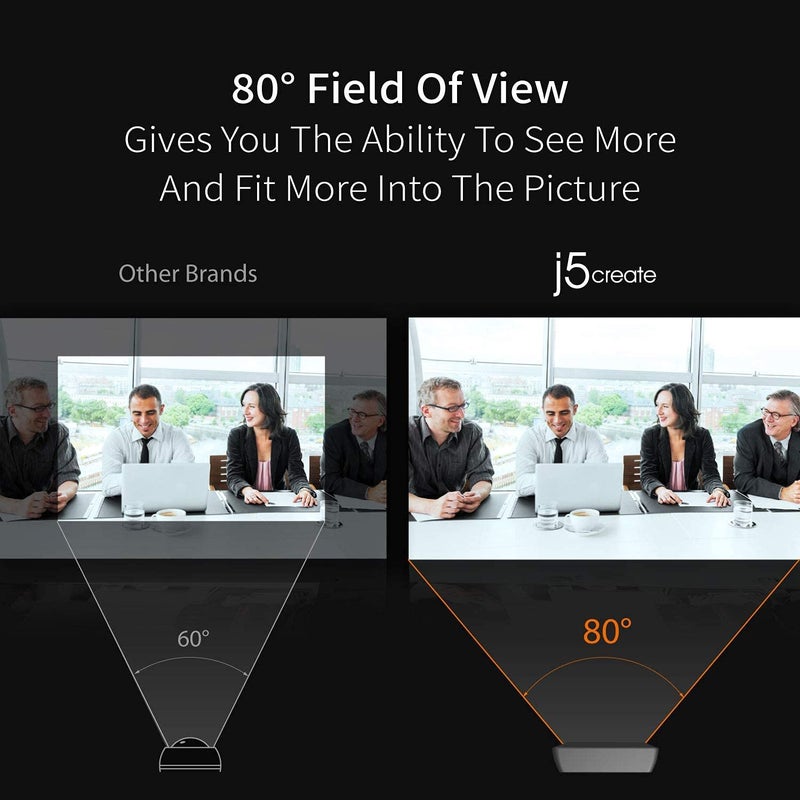 j5create كاميرا ويب USB للبث من j5create - 1080P HD مع دوران 360 درجة، ميكروفون عالي الدقة، توصيل وتشغيل للكمبيوتر/ماك/لابتوب/سطح المكتب/سكايب/يوتيوب/زوم/فايس تايم، مناسبة للمؤتمرات/المكالمات (JVCU100) - Image 5